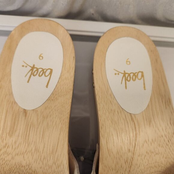 Anthropologie Beek Woodstar Slide Clogs. Leather. Cream/Off white. NWT. Size 9 - Picture 7 of 9